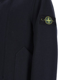 Stone Island Men's Wool Cashmere Parka Blue