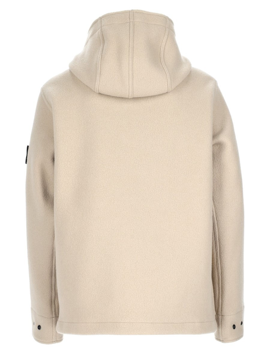 Stone Island Men's Wool Cashmere Parka Beige