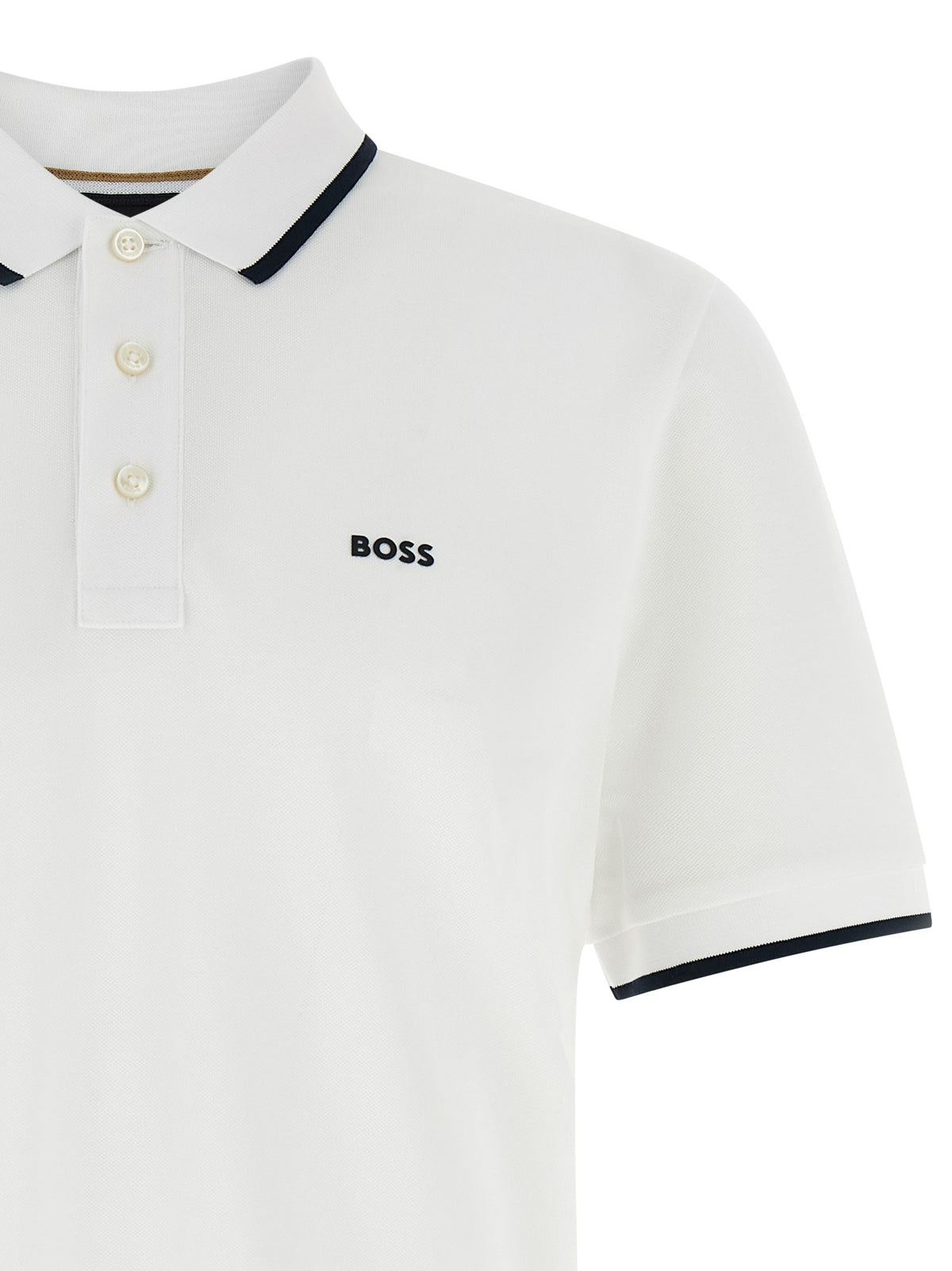 HUGO BOSS Parlay Polo Shirt White