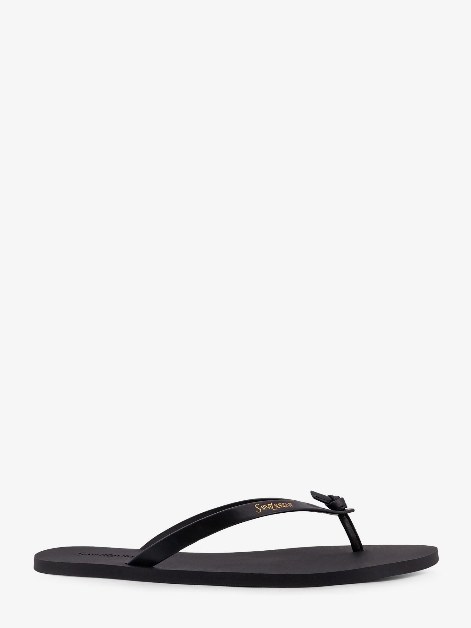 Saint Laurent Men's Party Low Rubber Sandals Black