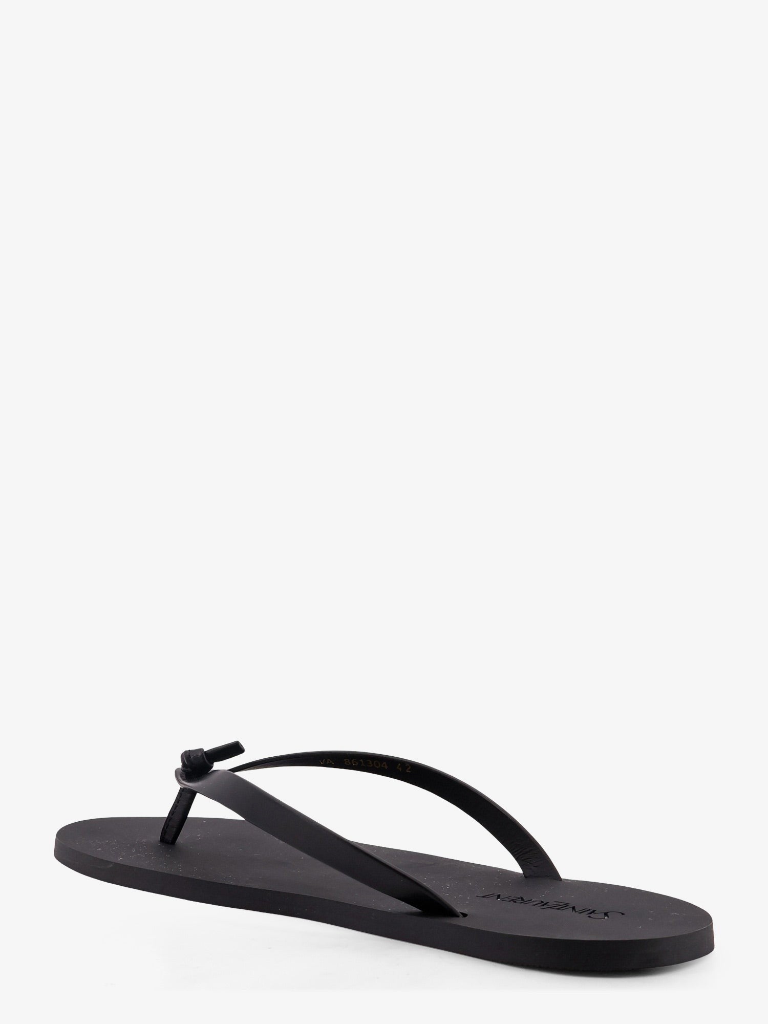 Saint Laurent Men's Party Low Rubber Sandals Black