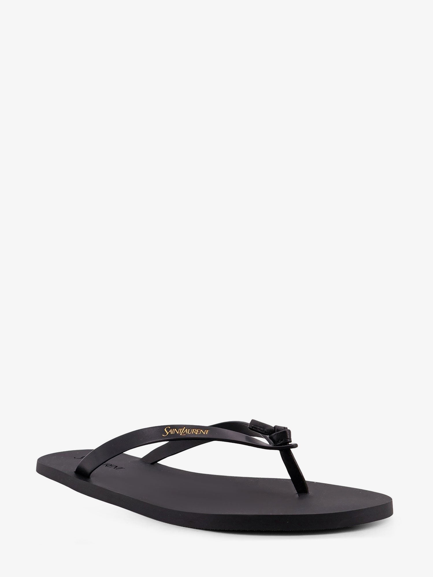 Saint Laurent Men's Party Low Rubber Sandals Black