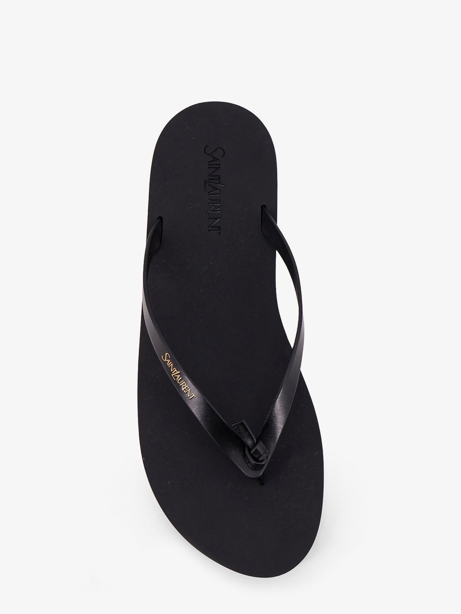 Saint Laurent Men's Party Low Rubber Sandals Black