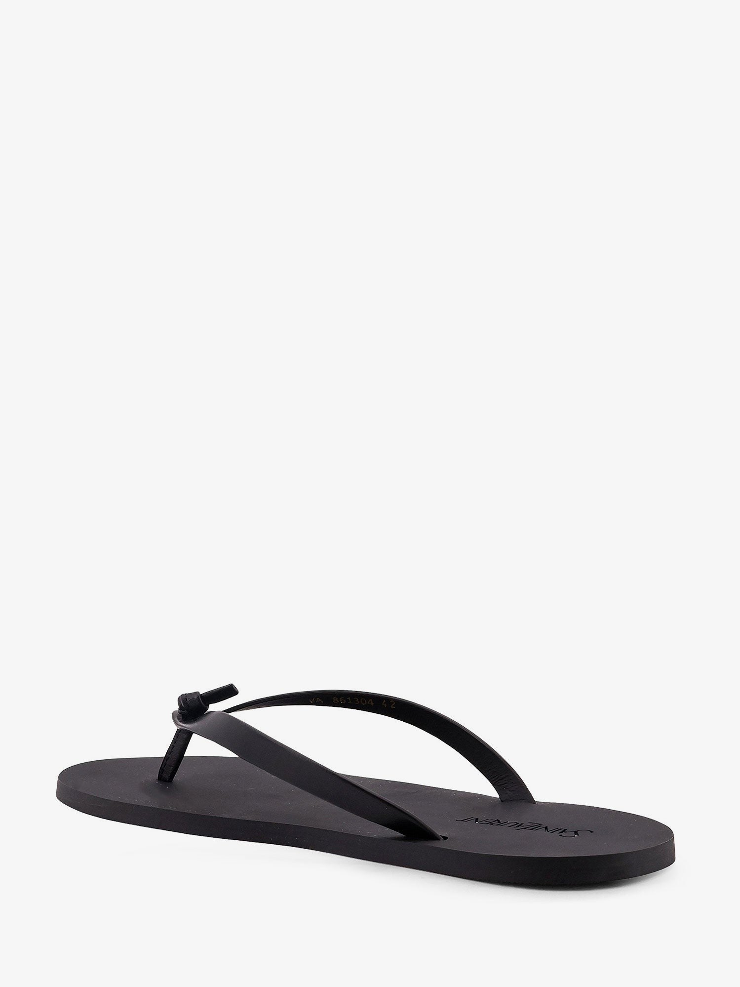 Saint Laurent Men's Party Low Rubber Sandals Black
