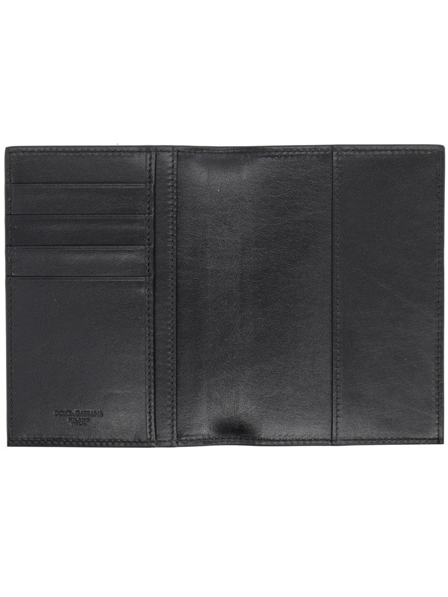 Dolce &amp; Gabbana Men's Passport Holder Storm Black