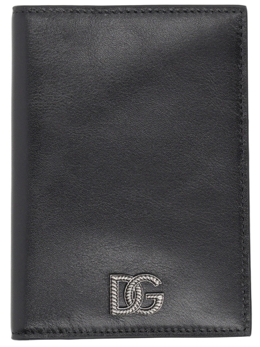 Dolce &amp; Gabbana Men's Passport Holder Storm Black