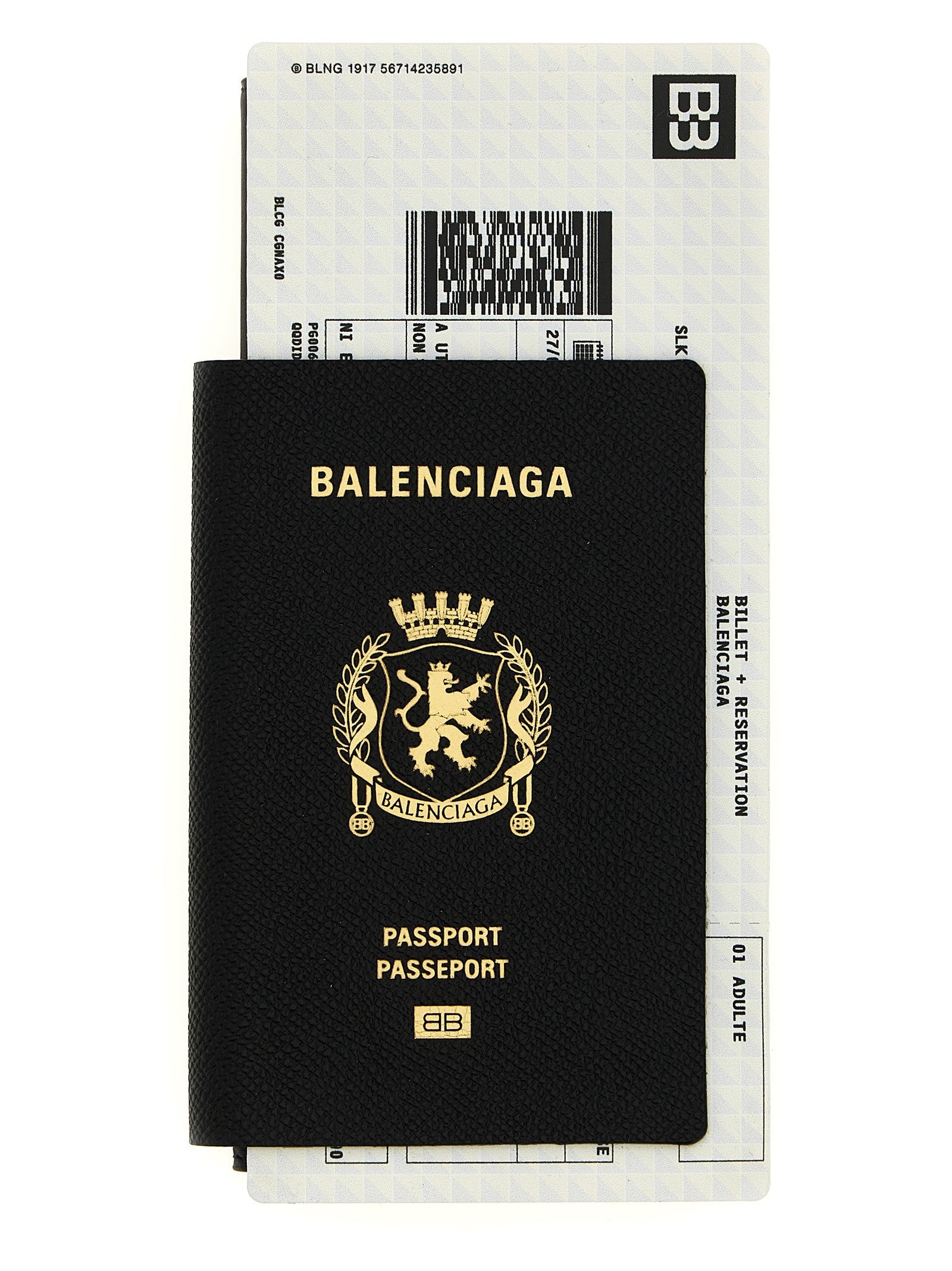 Balenciaga Passport Lungo Biglietto Wallet Black