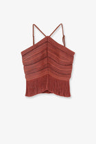 Patbo Women's Asymmetrical Top Brown