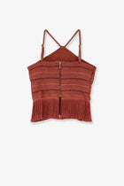 Patbo Women's Asymmetrical Top Brown, view 4