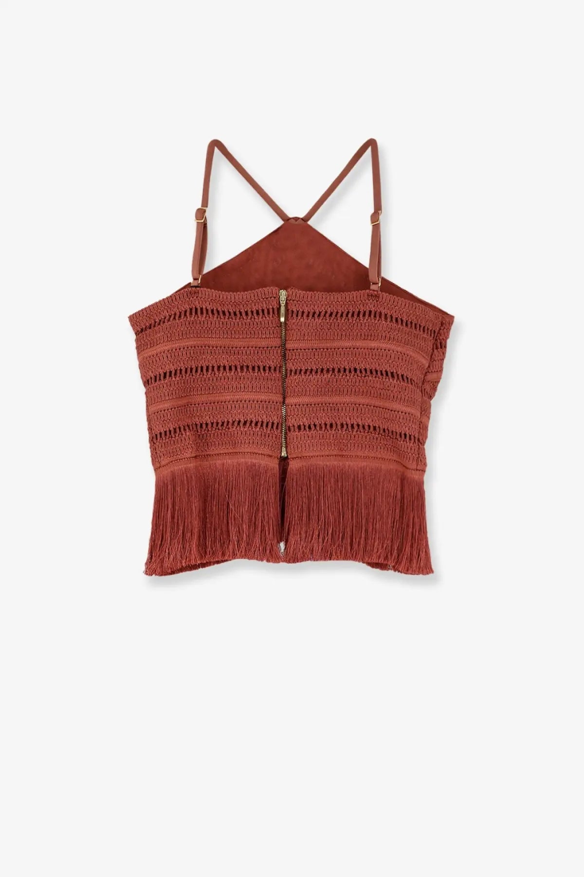 Patbo Women's Asymmetrical Top Brown, view 4