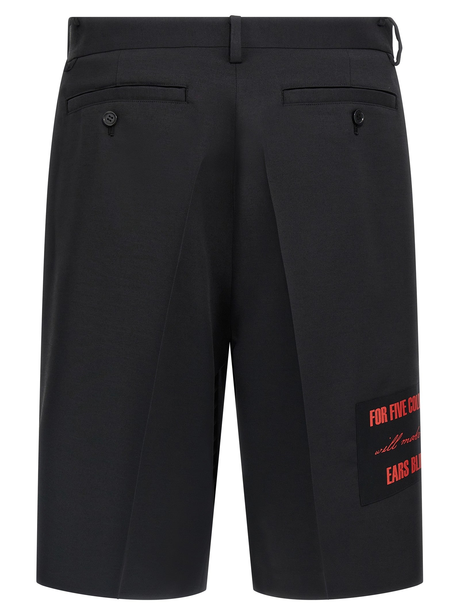Undercover Patch Bermuda Shorts Black