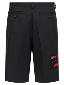 Undercover Patch Bermuda Shorts Black