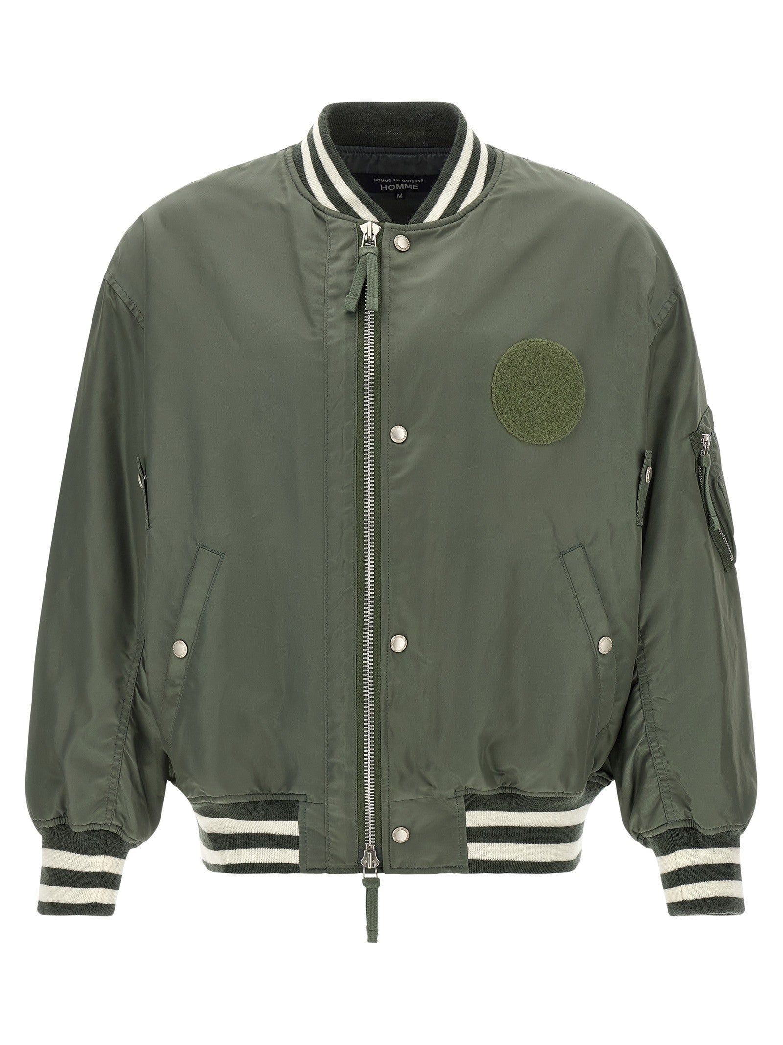 Comme Des Garҫons Homme Patch Bomber Jacket Green