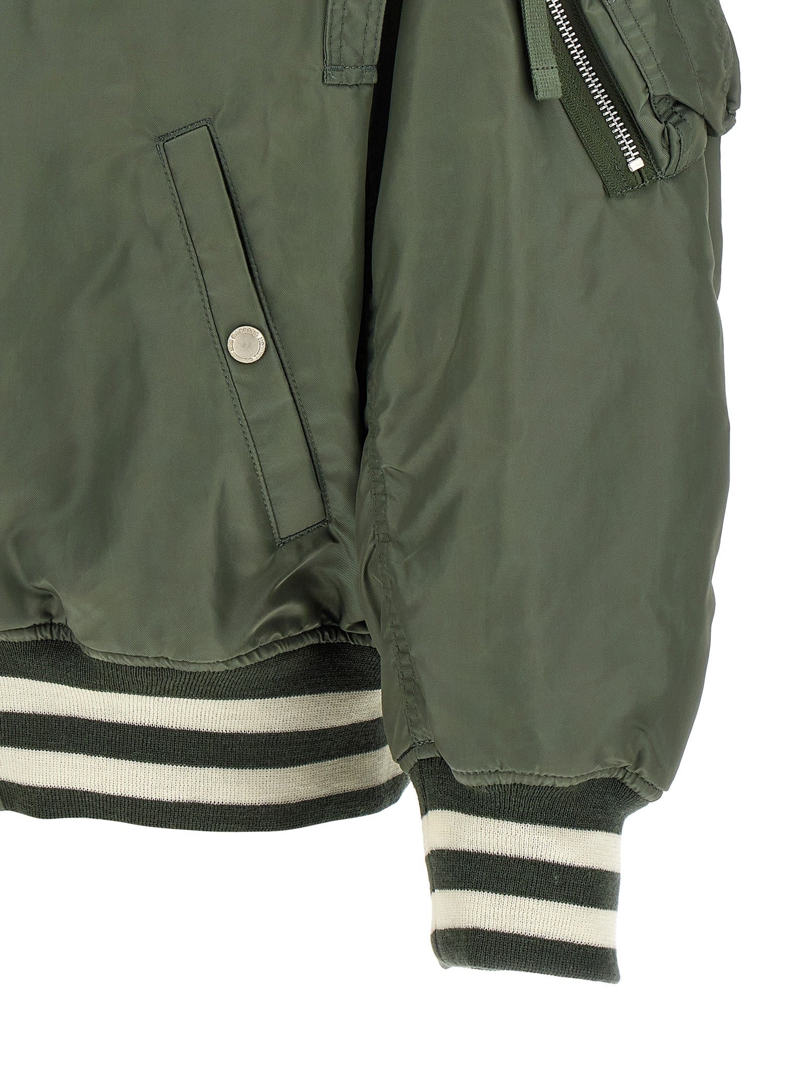 Comme Des Garҫons Homme Patch Bomber Jacket Green