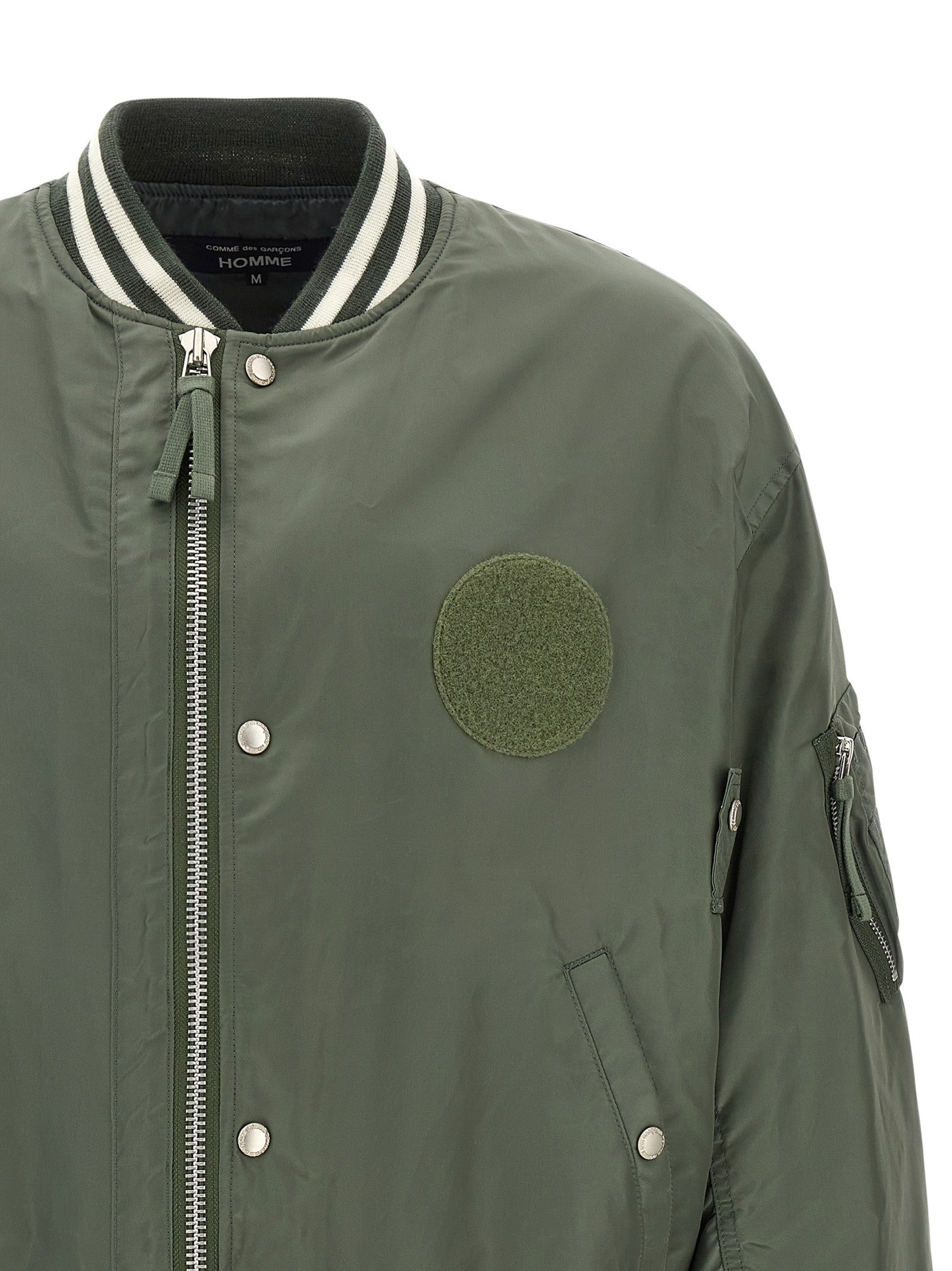 Comme Des Garҫons Homme Patch Bomber Jacket Green