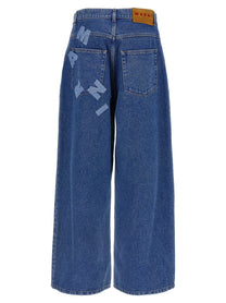 Marni Patch Jeans Blue