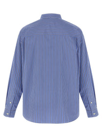Comme Des Garҫons Homme Patch Striped Shirt Blue