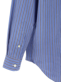 Comme Des Garҫons Homme Patch Striped Shirt Blue