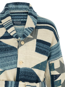 Polo Ralph Lauren Patchwork Cardigan Blue
