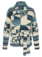 Polo Ralph Lauren Patchwork Cardigan Blue