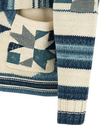 Polo Ralph Lauren Patchwork Cardigan Blue