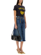 Chloé Women's Patchwork Denim Bermuda Shorts Blue, view 2