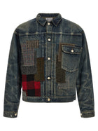 Junya Watanabe Patchwork Denim Jacket Blue