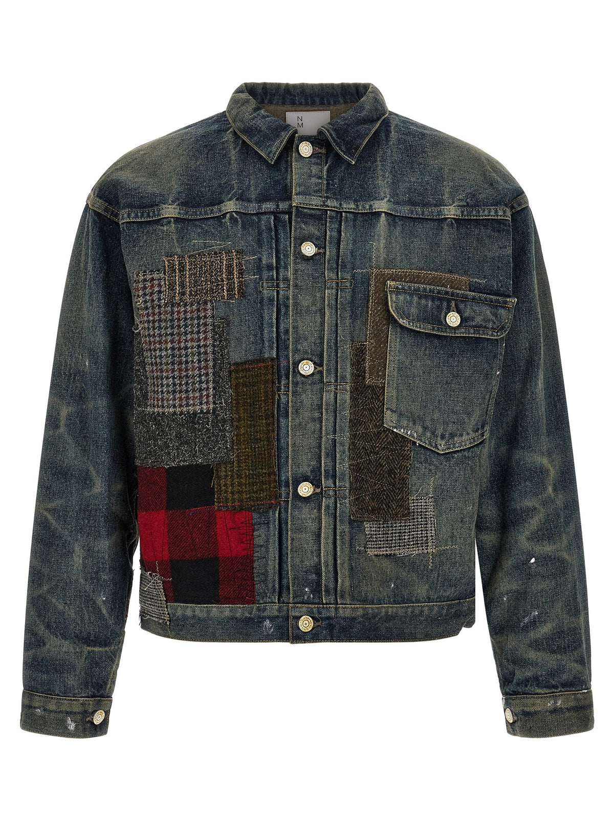 Junya Watanabe Patchwork Denim Jacket Blue
