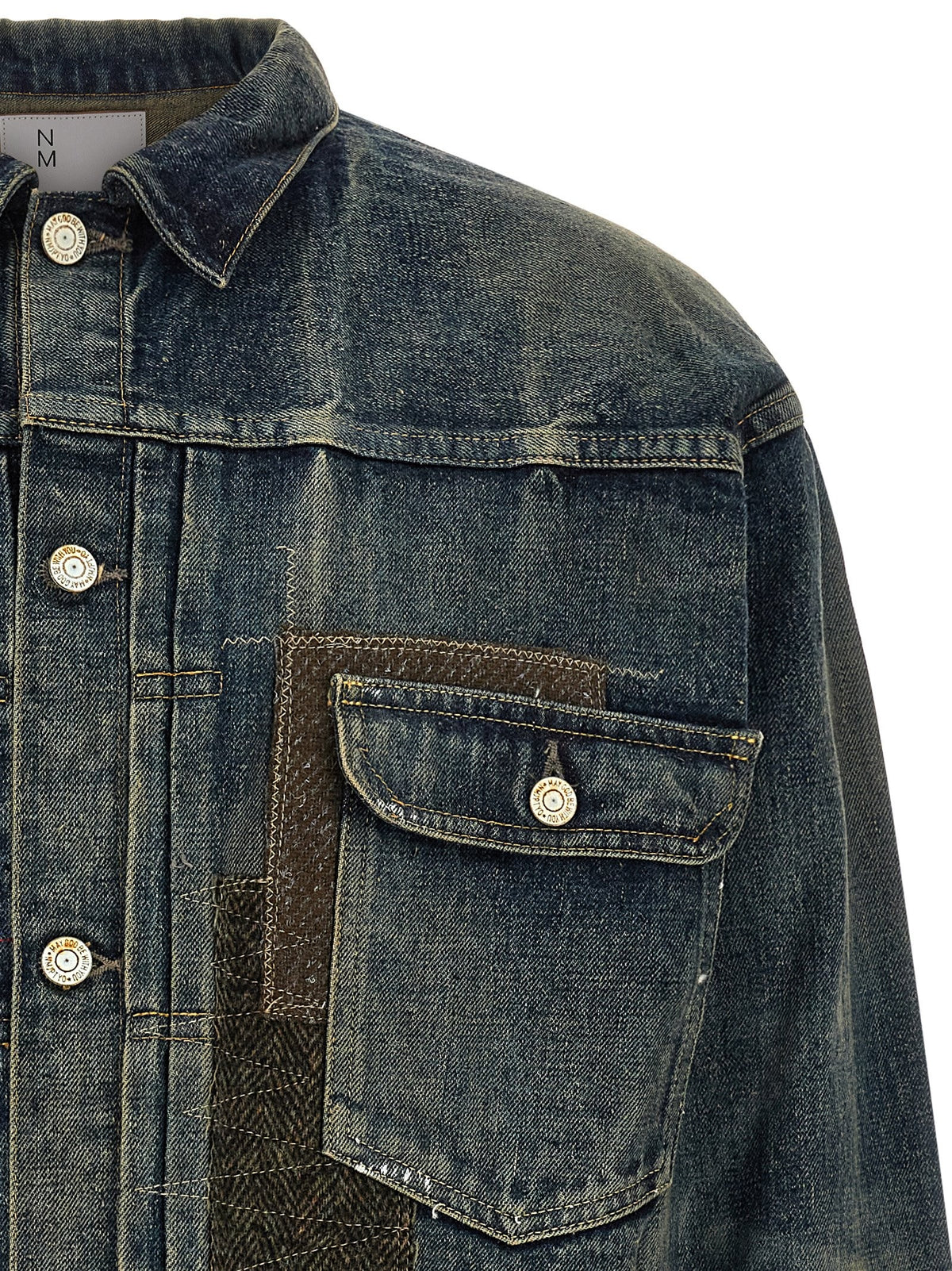 Junya Watanabe Patchwork Denim Jacket Blue