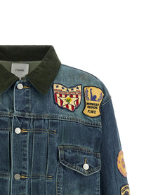 Found Patchwork Jacket Blue