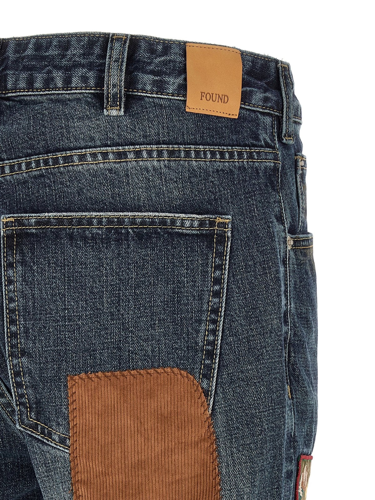 FOUND Patchwork Jeans Blue, view 4