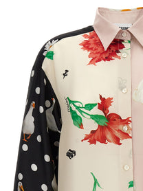 Moschino Patchwork Print Shirt Gold