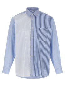Comme Des Garcons Shirt Patchwork Shirt Blue