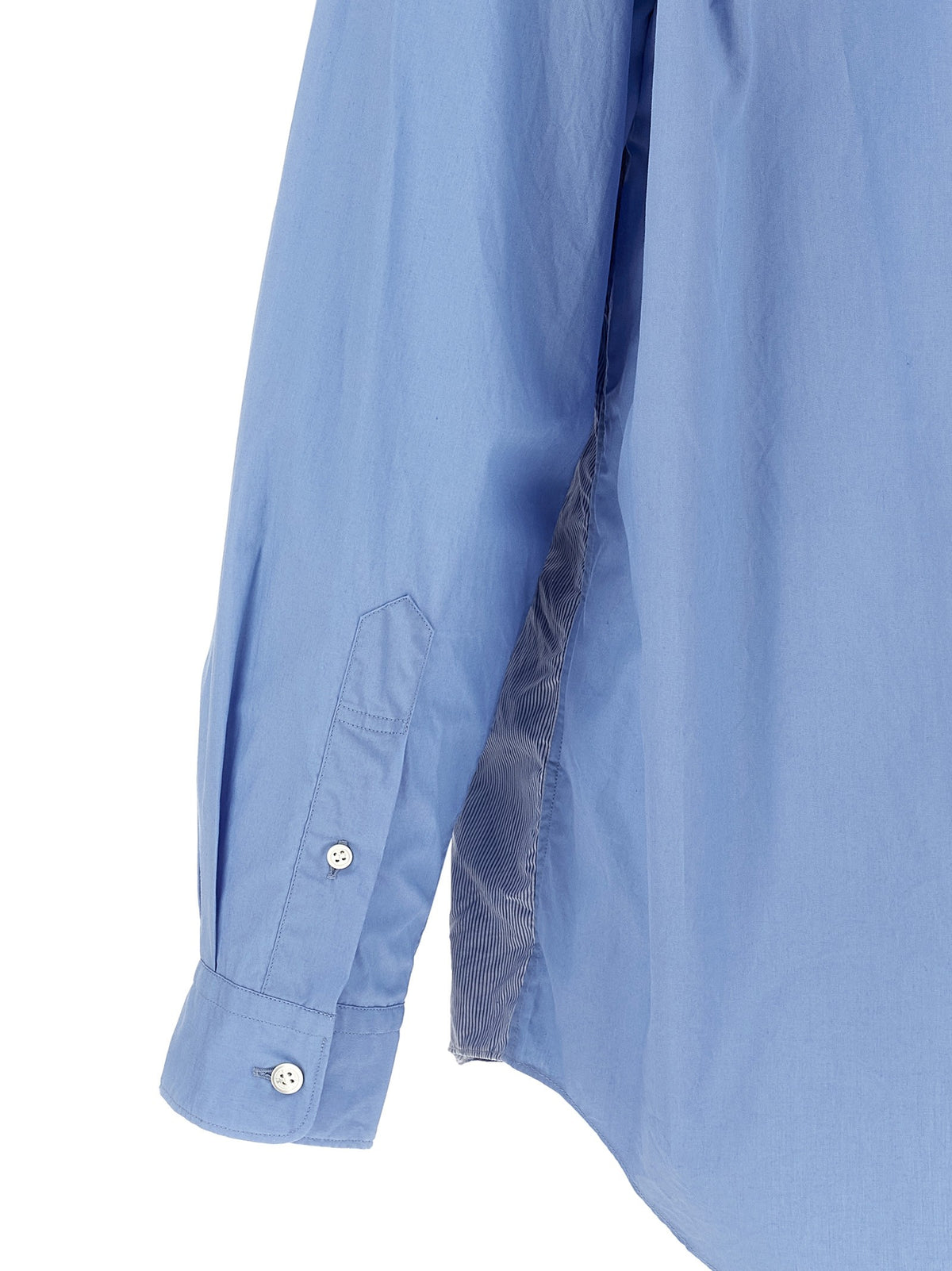 Comme Des Garҫons Homme Patchwork Shirt Blue