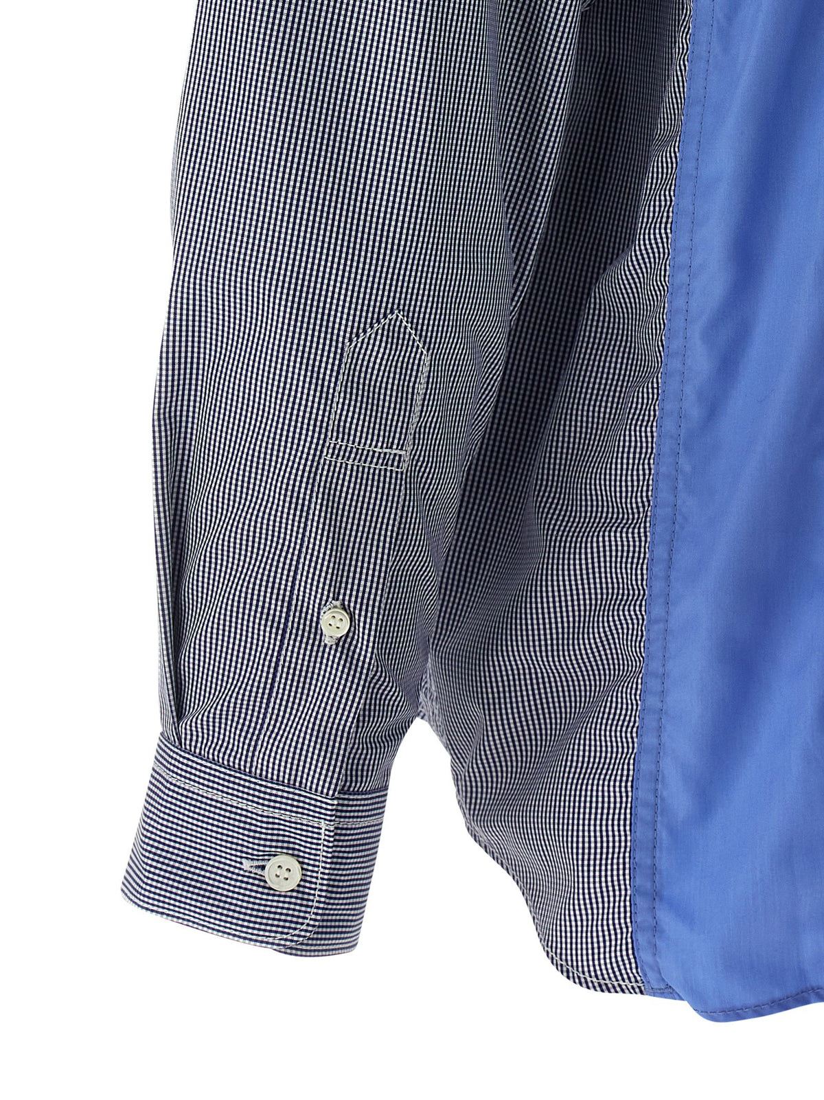 Comme Des Garҫons Homme Patchwork Shirt Blue