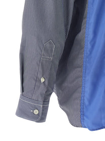 Comme Des Garҫons Homme Patchwork Shirt Blue
