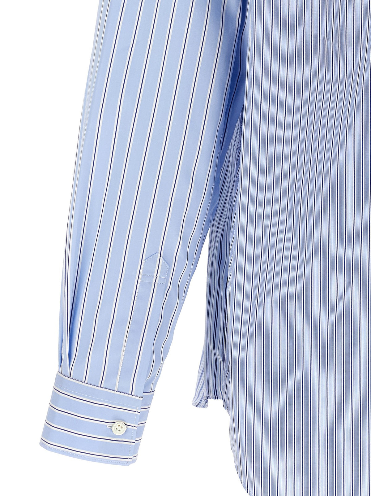 Comme Des Garcons Shirt Patchwork Shirt Blue