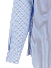 Comme Des Garcons Shirt Patchwork Shirt Blue