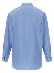 Comme Des Garҫons Homme Patchwork Shirt Blue