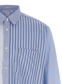 Comme Des Garcons Shirt Patchwork Shirt Blue