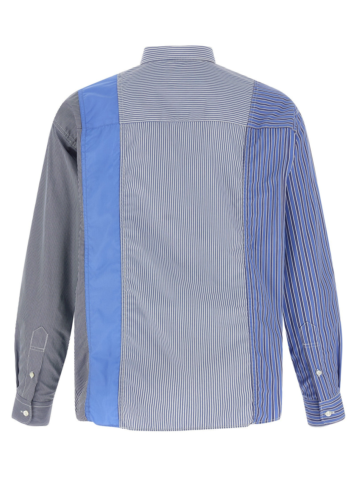 Comme Des Garҫons Homme Patchwork Shirt Blue
