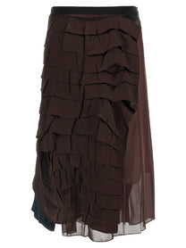 PRADA Patchwork Skirt Gold