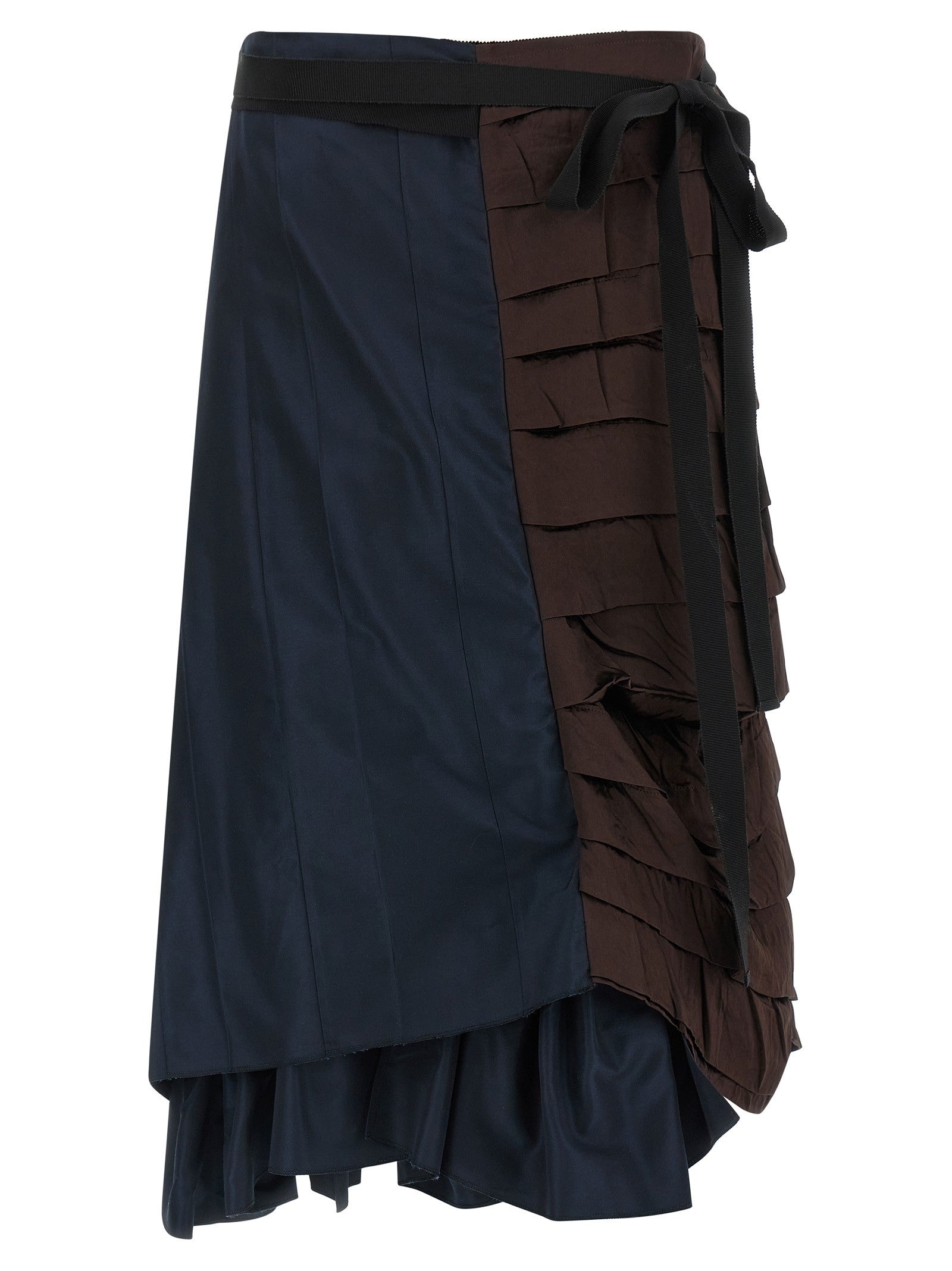 PRADA Patchwork Skirt Gold