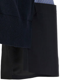 Sacai Patchwork Sweater Blue