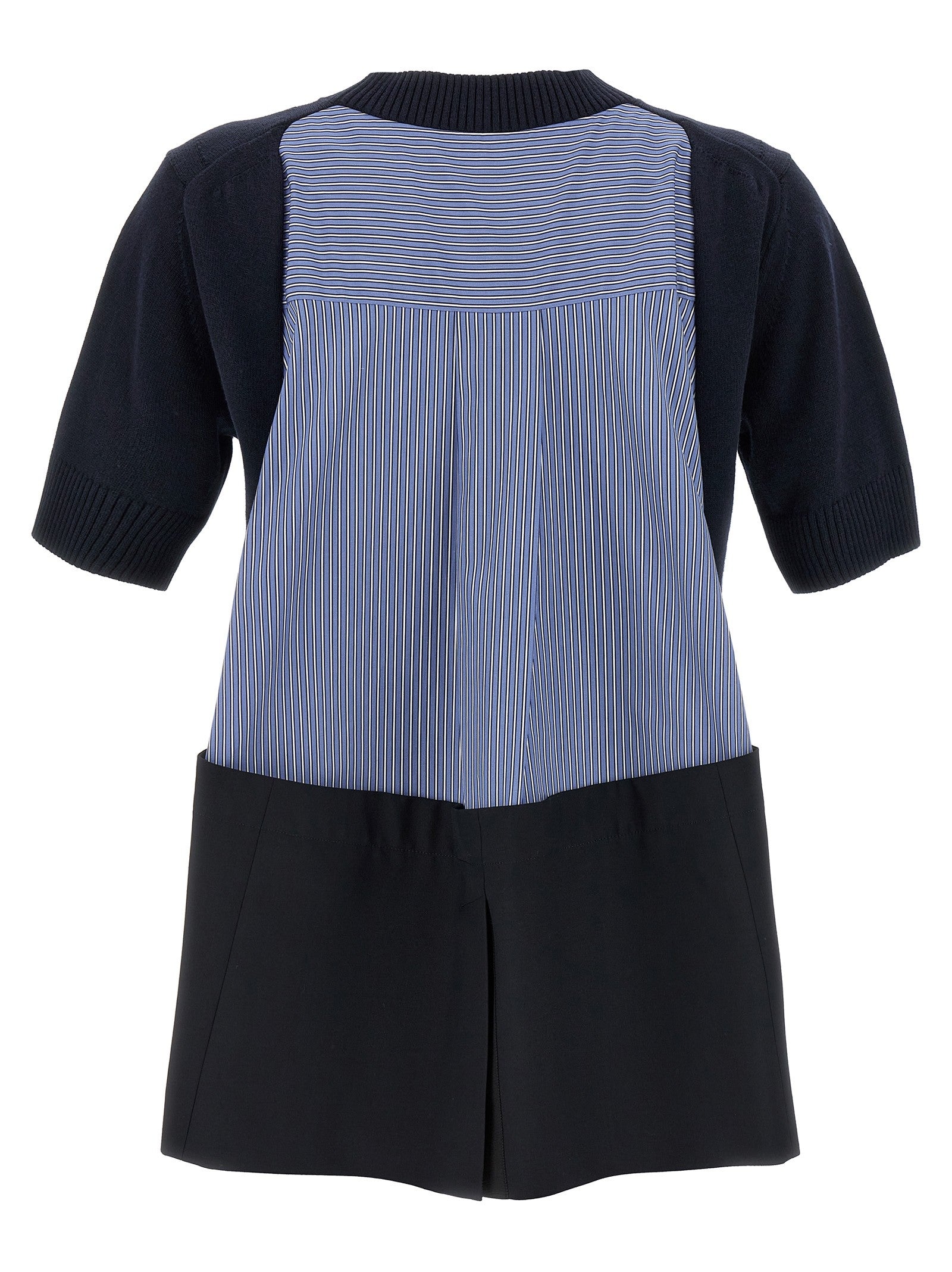 Sacai Patchwork Sweater Blue