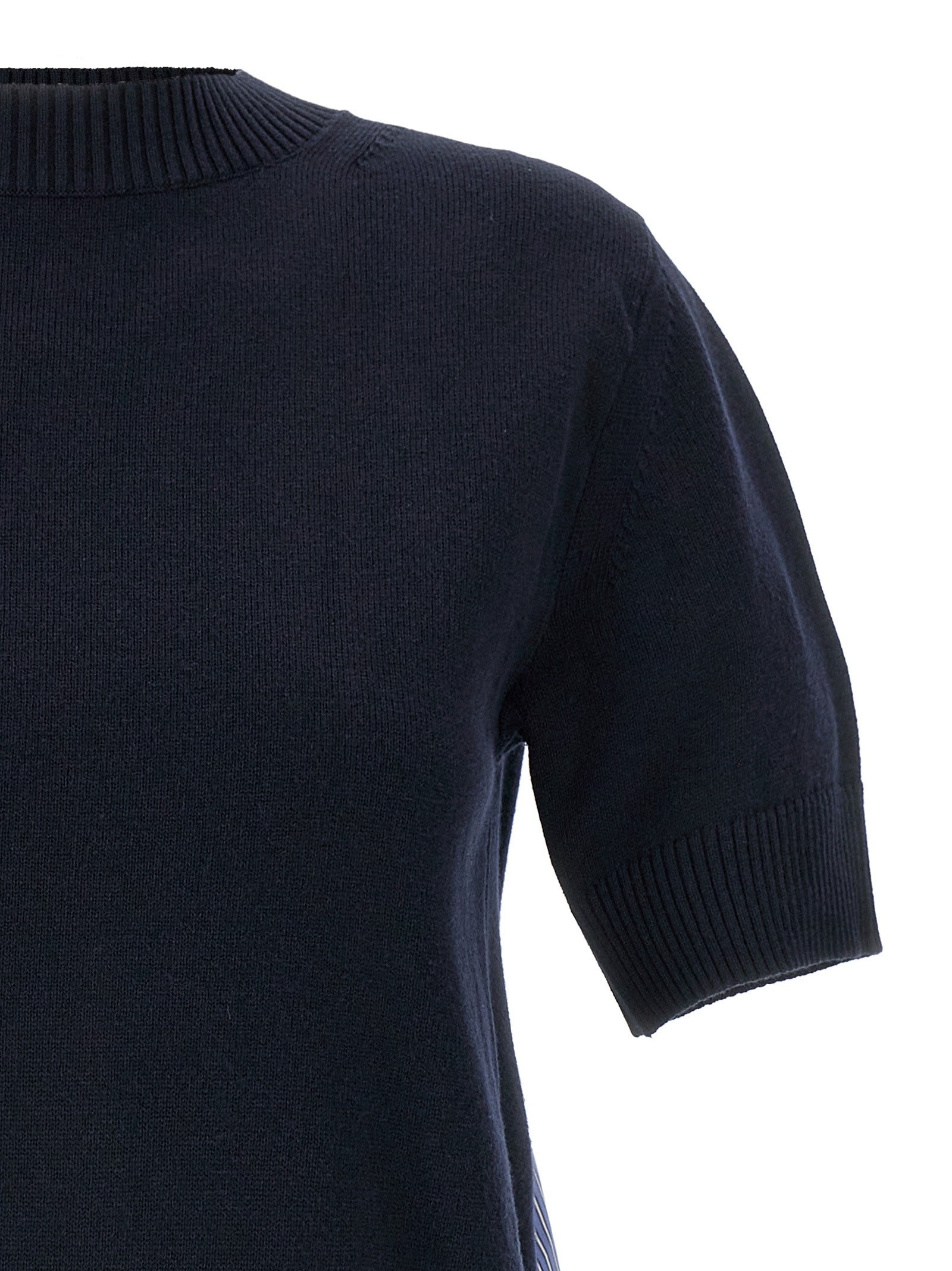 Sacai Patchwork Sweater Blue