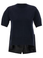 Sacai Patchwork Sweater Blue