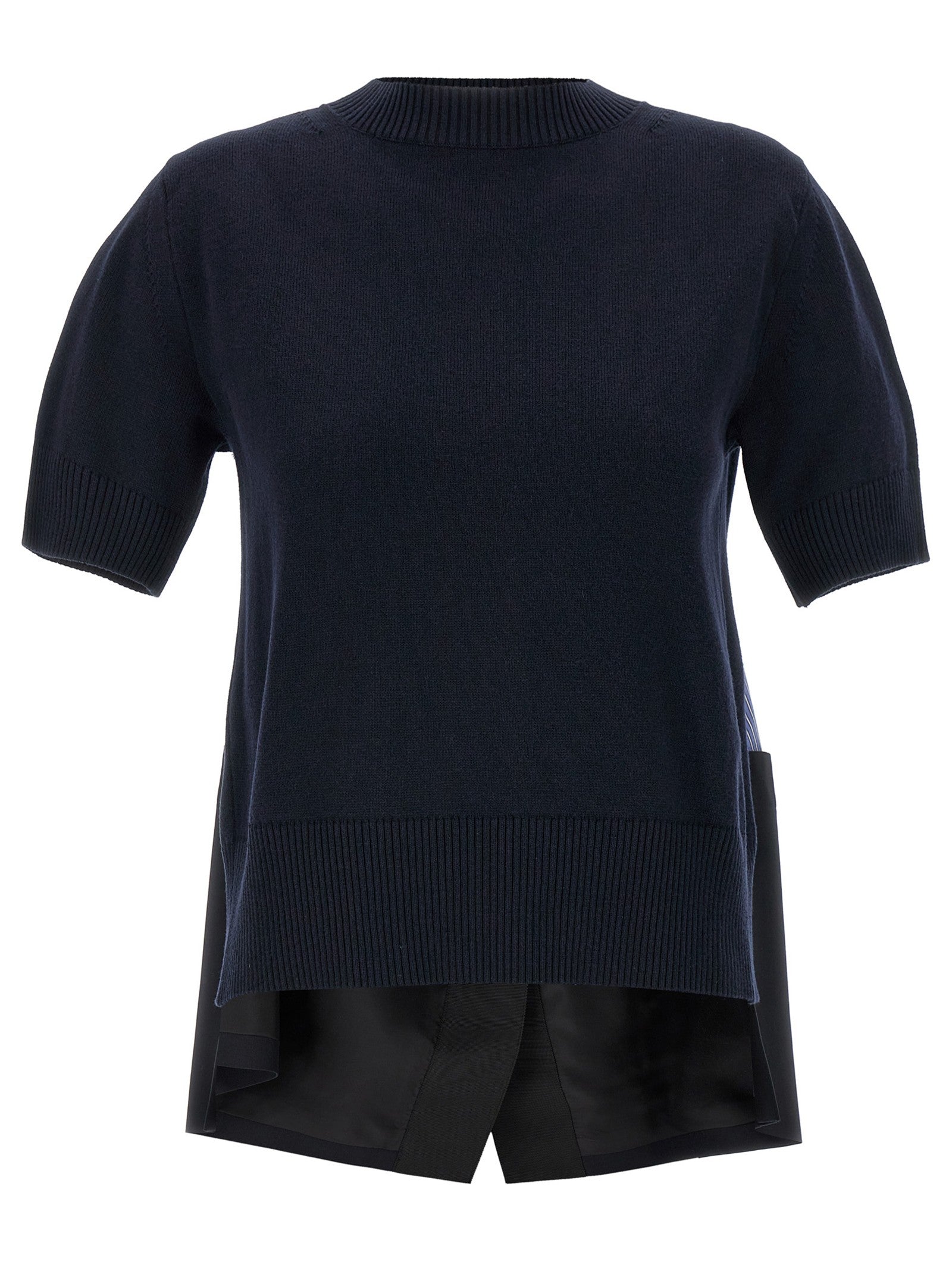 Sacai Patchwork Sweater Blue