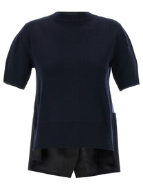 Sacai Patchwork Sweater Blue