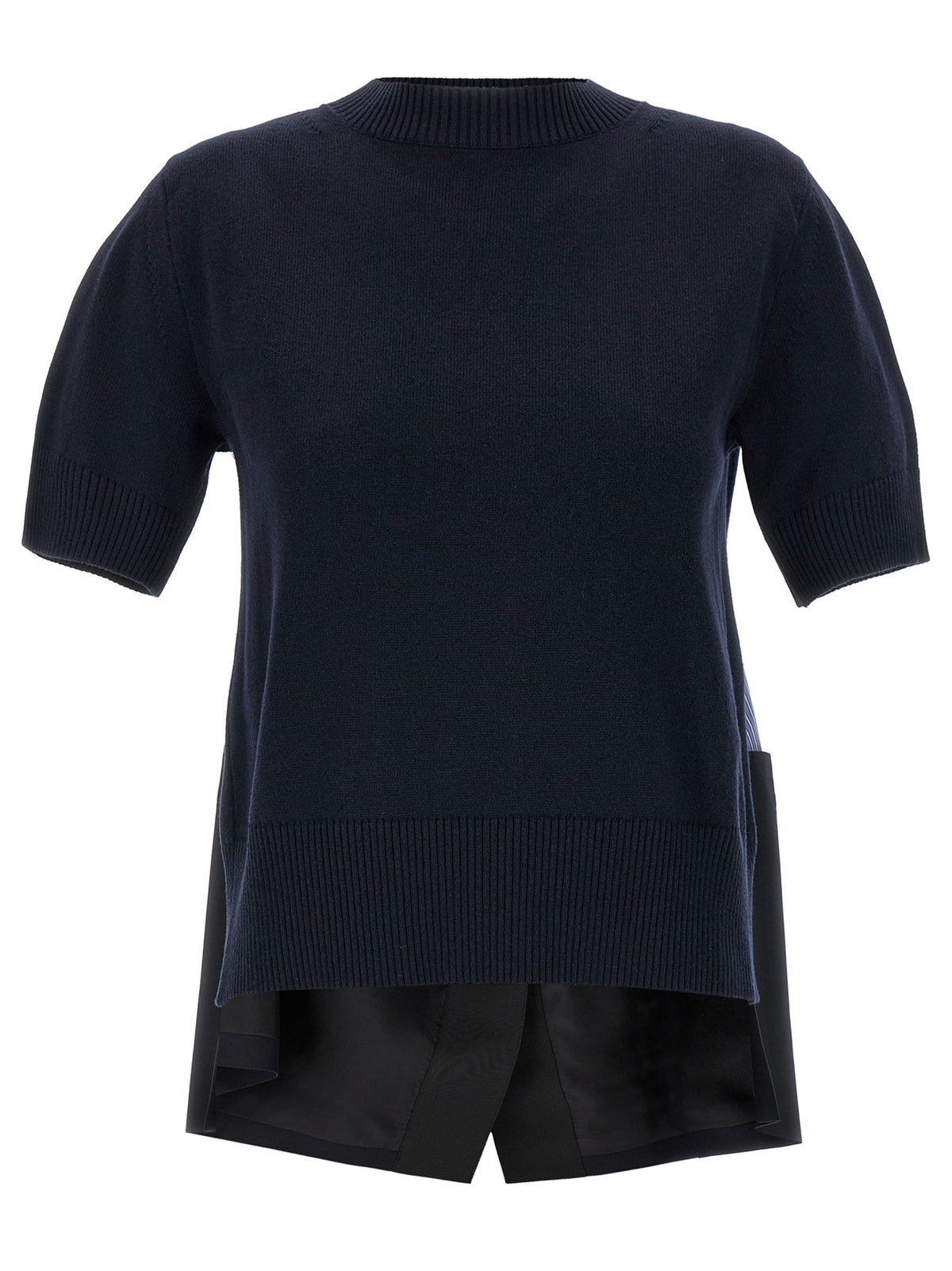 Sacai Patchwork Sweater Blue